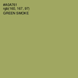 #A0A761 - Green Smoke Color Image