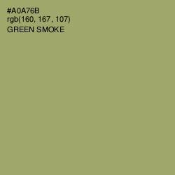 #A0A76B - Green Smoke Color Image