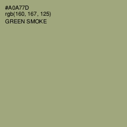 #A0A77D - Green Smoke Color Image