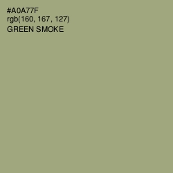 #A0A77F - Green Smoke Color Image