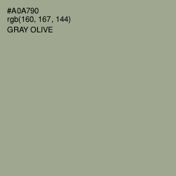 #A0A790 - Gray Olive Color Image