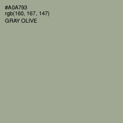 #A0A793 - Gray Olive Color Image