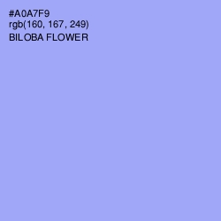 #A0A7F9 - Biloba Flower Color Image