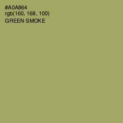 #A0A864 - Green Smoke Color Image