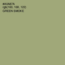 #A0A87A - Green Smoke Color Image