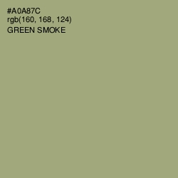 #A0A87C - Green Smoke Color Image