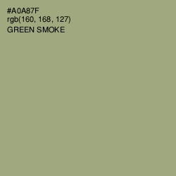 #A0A87F - Green Smoke Color Image