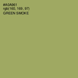 #A0A961 - Green Smoke Color Image