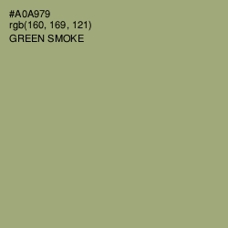 #A0A979 - Green Smoke Color Image