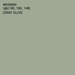 #A0A994 - Gray Olive Color Image