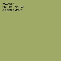 #A0AA67 - Green Smoke Color Image