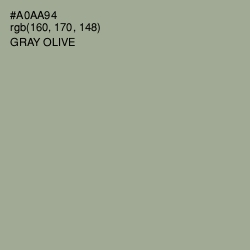 #A0AA94 - Gray Olive Color Image