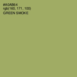 #A0AB64 - Green Smoke Color Image