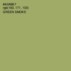 #A0AB67 - Green Smoke Color Image