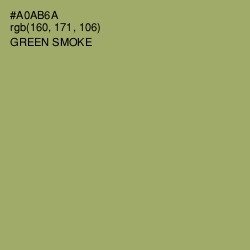 #A0AB6A - Green Smoke Color Image