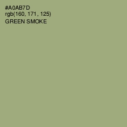 #A0AB7D - Green Smoke Color Image