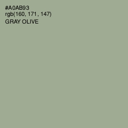 #A0AB93 - Gray Olive Color Image