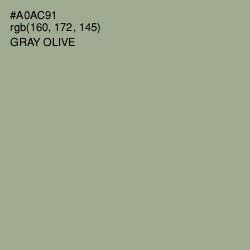 #A0AC91 - Gray Olive Color Image