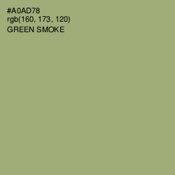 #A0AD78 - Green Smoke Color Image