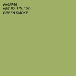 #A0AF66 - Green Smoke Color Image