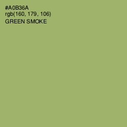 #A0B36A - Green Smoke Color Image