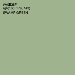 #A0B38F - Swamp Green Color Image