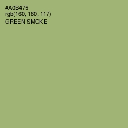 #A0B475 - Green Smoke Color Image