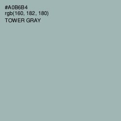 #A0B6B4 - Tower Gray Color Image