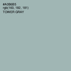 #A0B6B5 - Tower Gray Color Image