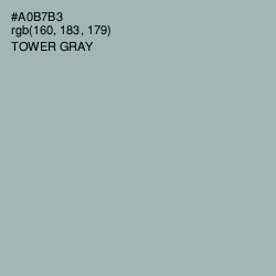 #A0B7B3 - Tower Gray Color Image