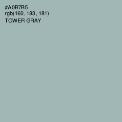 #A0B7B5 - Tower Gray Color Image