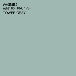 #A0B8B2 - Tower Gray Color Image