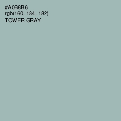 #A0B8B6 - Tower Gray Color Image