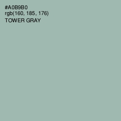 #A0B9B0 - Tower Gray Color Image