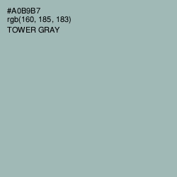 #A0B9B7 - Tower Gray Color Image