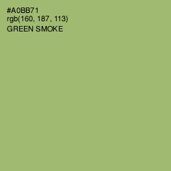 #A0BB71 - Green Smoke Color Image