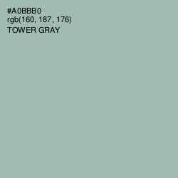 #A0BBB0 - Tower Gray Color Image