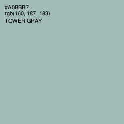 #A0BBB7 - Tower Gray Color Image