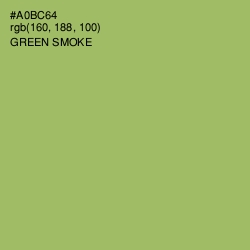 #A0BC64 - Green Smoke Color Image