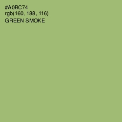 #A0BC74 - Green Smoke Color Image