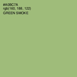 #A0BC7A - Green Smoke Color Image