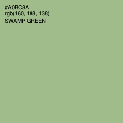 #A0BC8A - Swamp Green Color Image