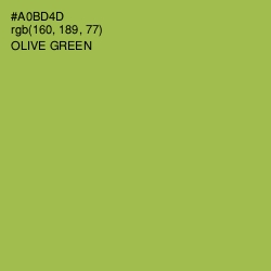 #A0BD4D - Olive Green Color Image