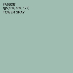 #A0BDB1 - Tower Gray Color Image