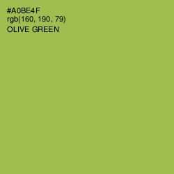 #A0BE4F - Olive Green Color Image