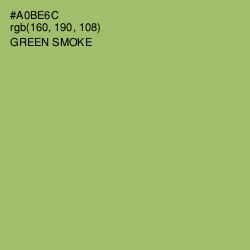 #A0BE6C - Green Smoke Color Image