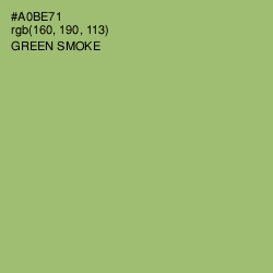 #A0BE71 - Green Smoke Color Image