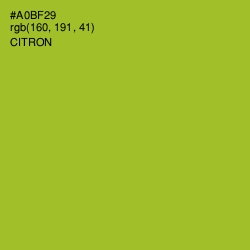 #A0BF29 - Citron Color Image