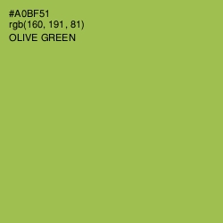 #A0BF51 - Olive Green Color Image