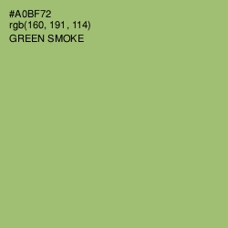 #A0BF72 - Green Smoke Color Image
